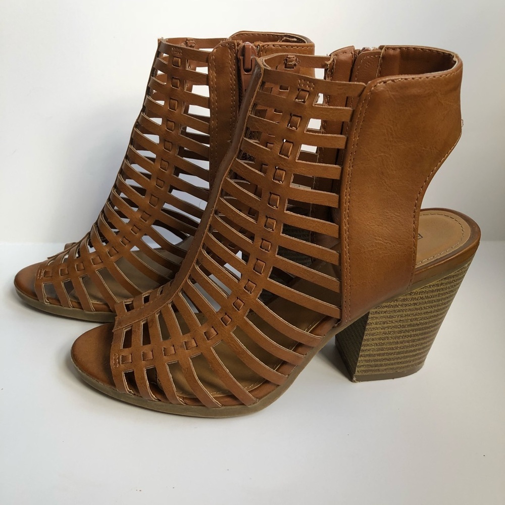 brown sandal ankle bootie